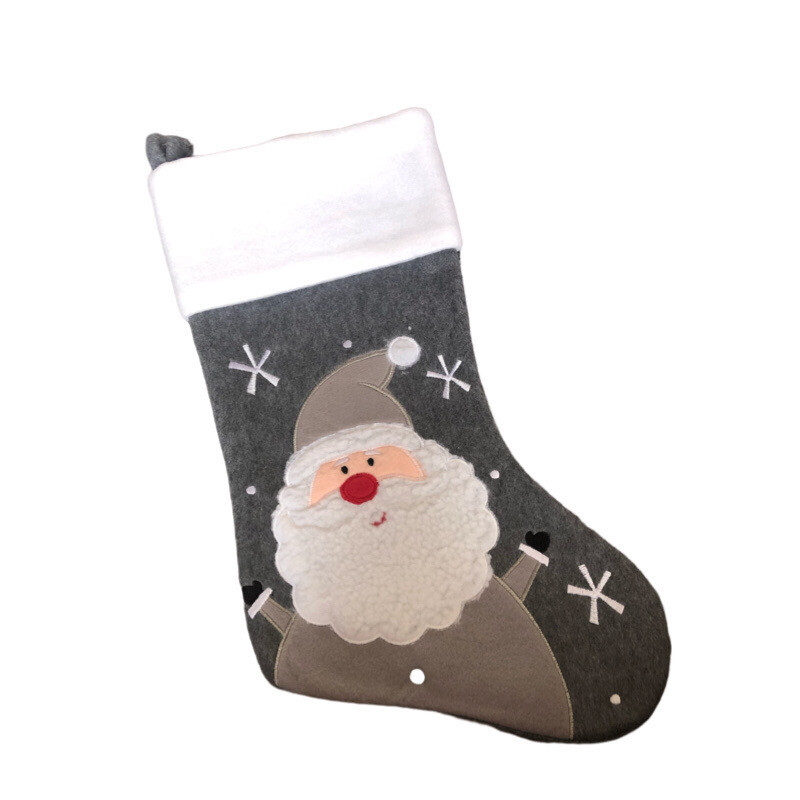 Charcoal Santa Christmas Stocking (Personalised)