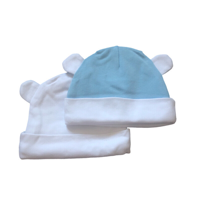 Two Piece Blue & White Baby Hats