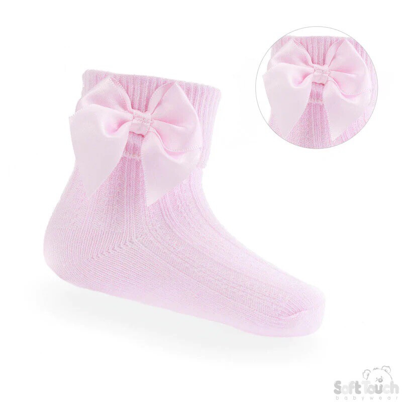 Pink Baby Bow Ankle Socks