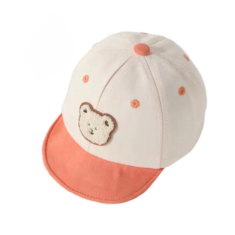 Orange Teddy Bear Baby Cap