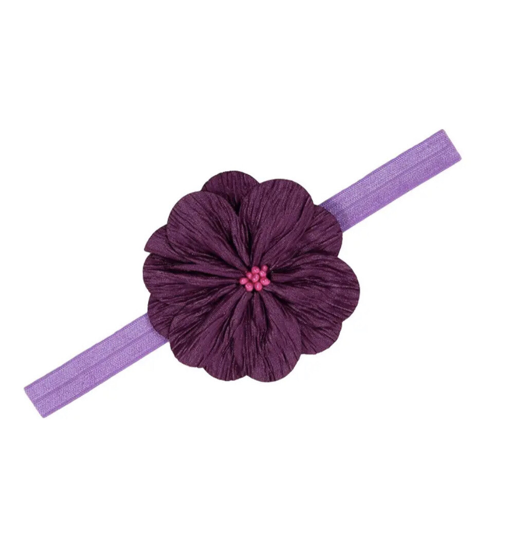 Purple Flower Baby Headband