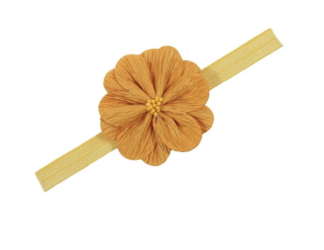 Golden Yellow Flower Headband