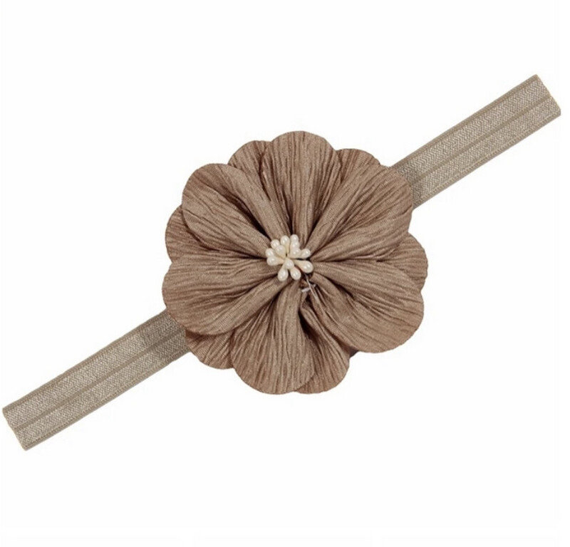 Light Brown Flower Baby Headband