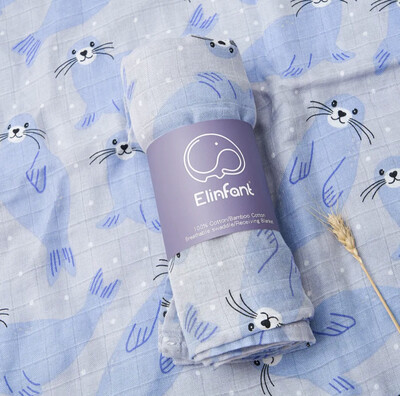 Blue Seal Bamboo Cotton Baby Muslin Swaddle Blanket
