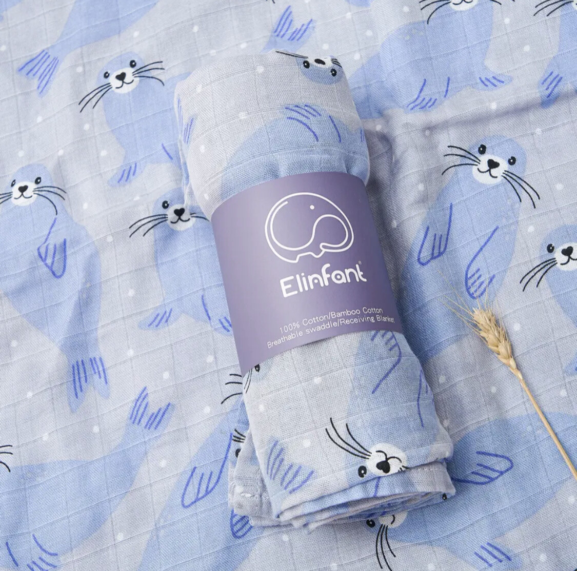 Blue Seal Bamboo Cotton Baby Muslin Swaddle Blanket