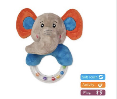 Cute Elephant Baby Hand Rattle Toy