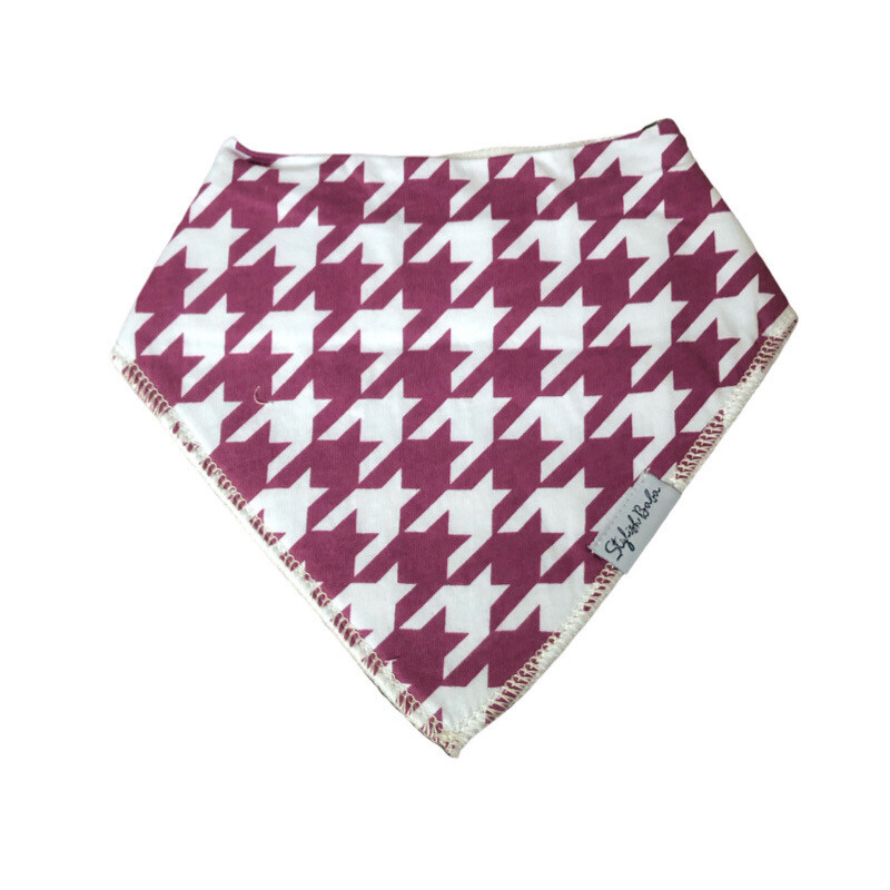 Deep Orchid & White Drool Proof Baby Bib