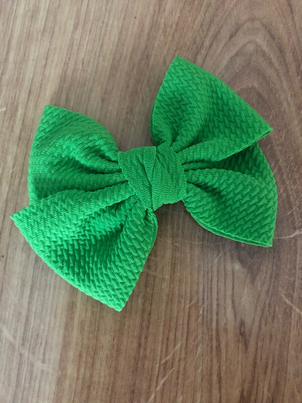 Large Green Bow Hairclip