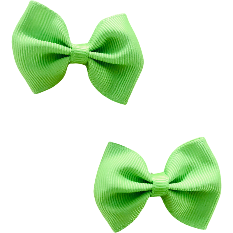Small Green Set of Hair Clips