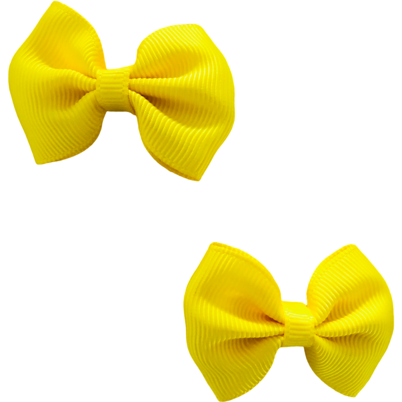Set of Small Yellow Hair Clips