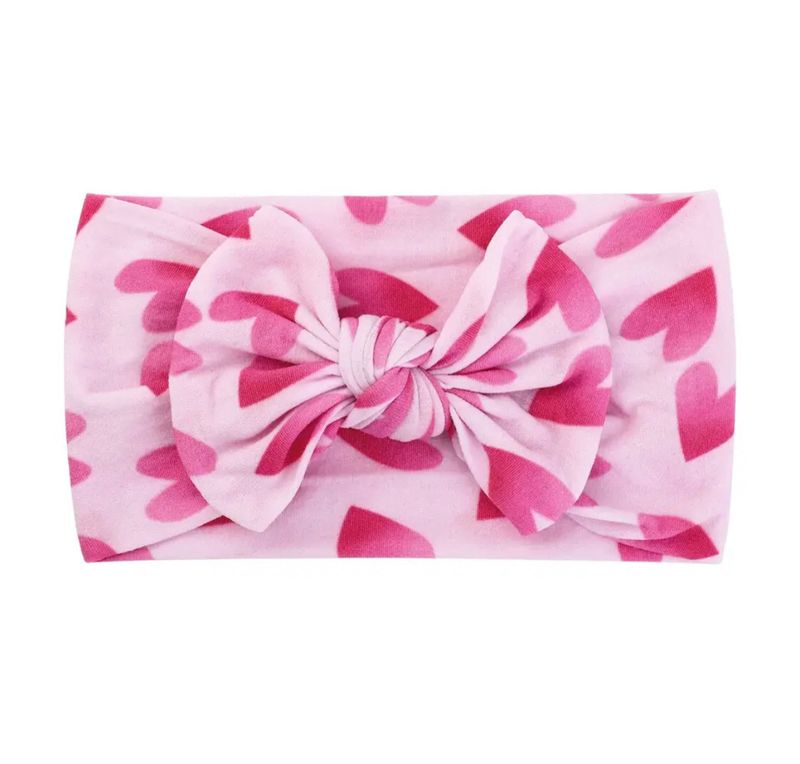 Pink Sweet Heart Baby Bow Headband