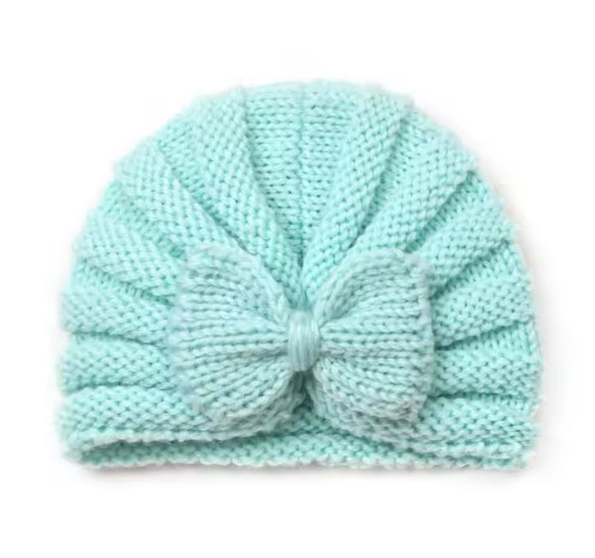 Red Knitted Baby Bow Hats