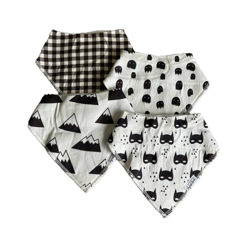 Batman Set of 4 Drool Proof Bandana Baby Bibs