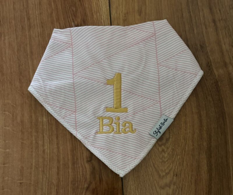 Personalised 1st Birthday Bandana Bib