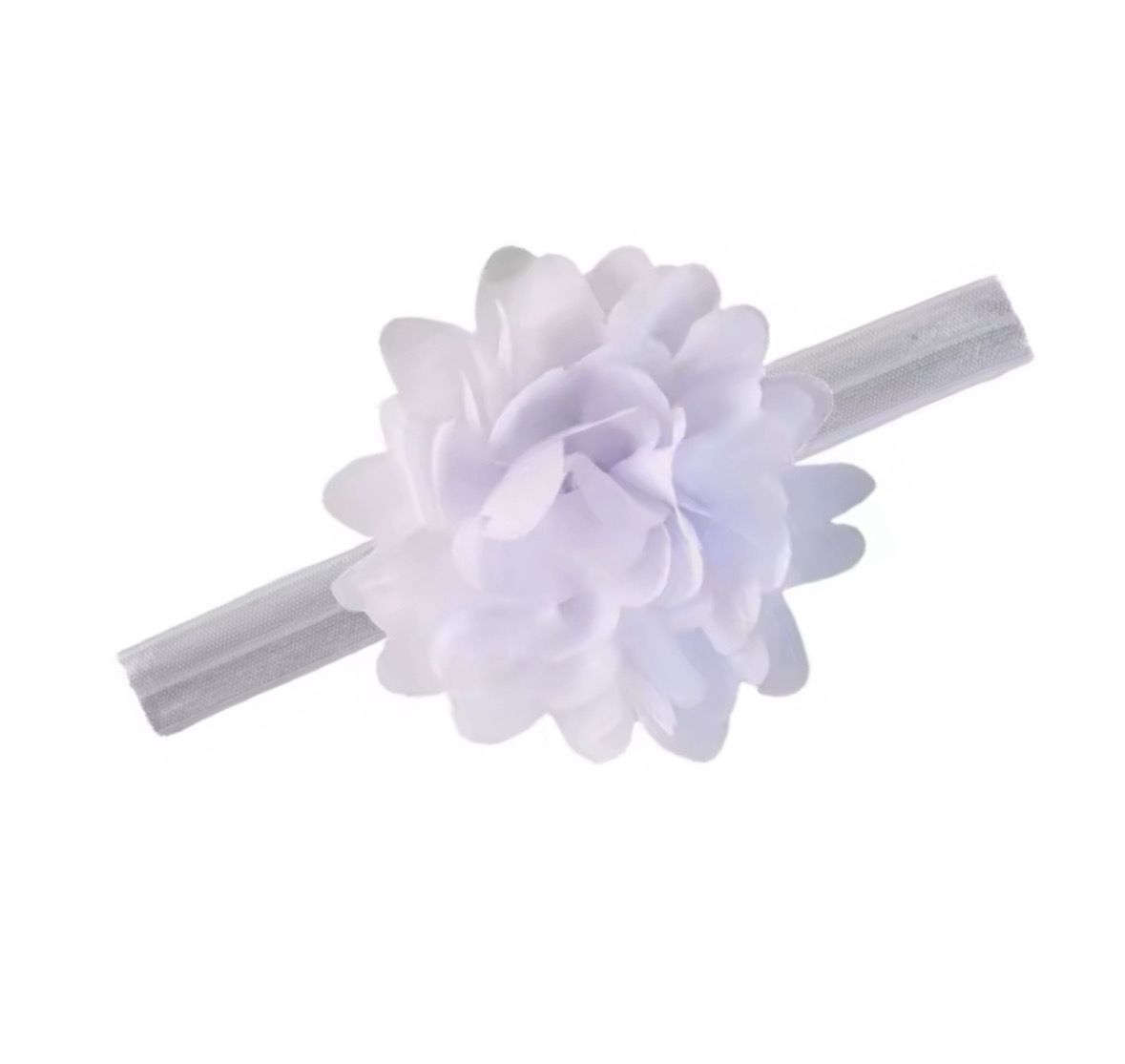 White Large Flower Baby Headband