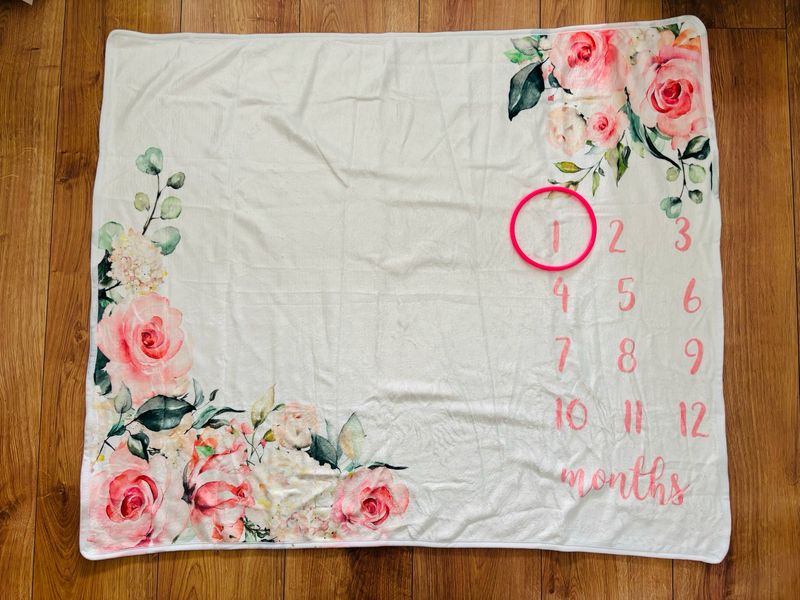 Pretty Flower Baby Milestone Photo Mat