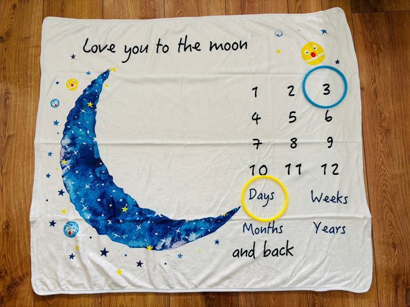 Love You To The Moon & Back Baby Milestone Mat