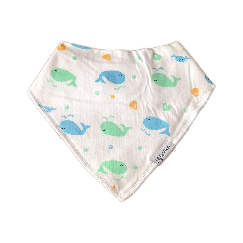 Fun Whale Drool Proof Bandana Baby Bib