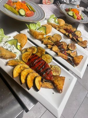 Zucchini und Auberginen (Warm)