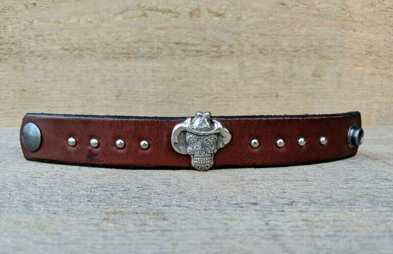 Cowboy Sugar Skull Cuff