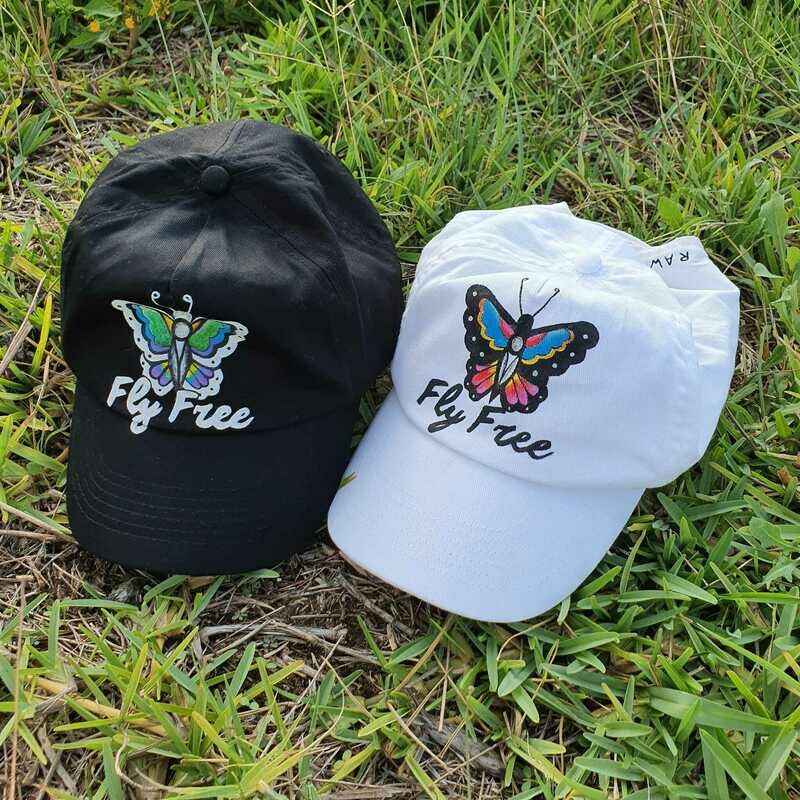 Cappellino Fly Free! Unisex - Nero o bianco