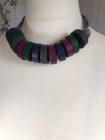 JUCK Design Wooden Necklace Multi Coloured 