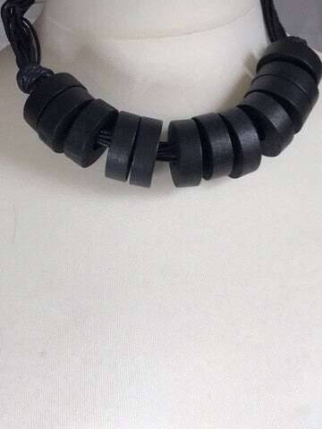 JUCK design Black Wooden Necklace