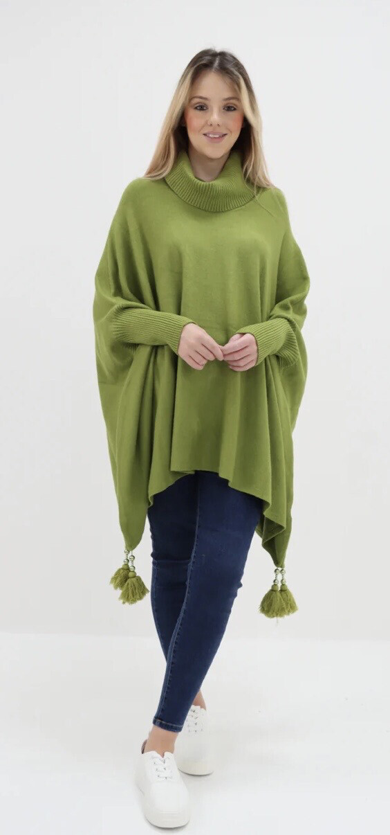 Cowl Neck Poncho Jumper