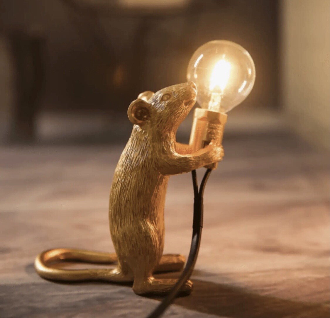 Gold Mouse Resin Light (standing Up)