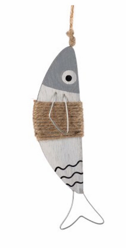 Wooden And Metal Hanging Fish