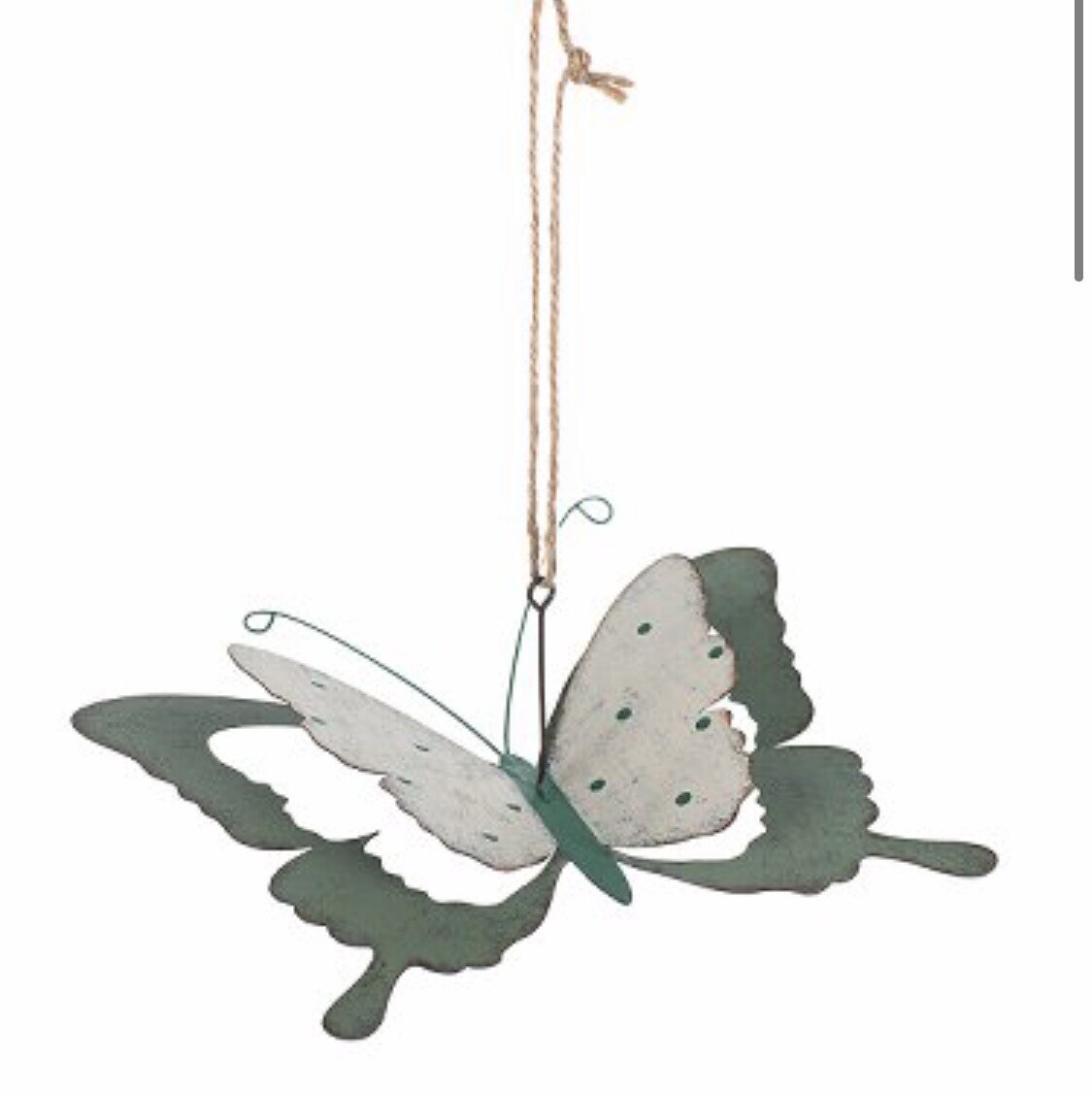 Large Sage And Stone Colour Butterfly