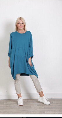 Slouch Pocket Tunic( Teal)