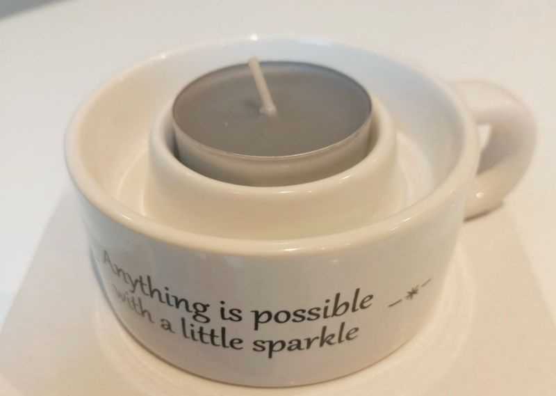 Dual Purpose T Light /candle Holder Ceramic