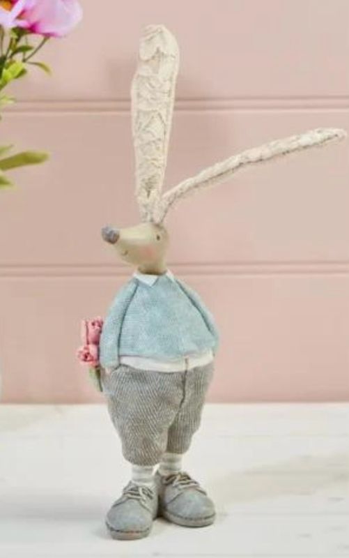 Draper Hare With Embroidered Ears that Can Be Bent In To Any Position