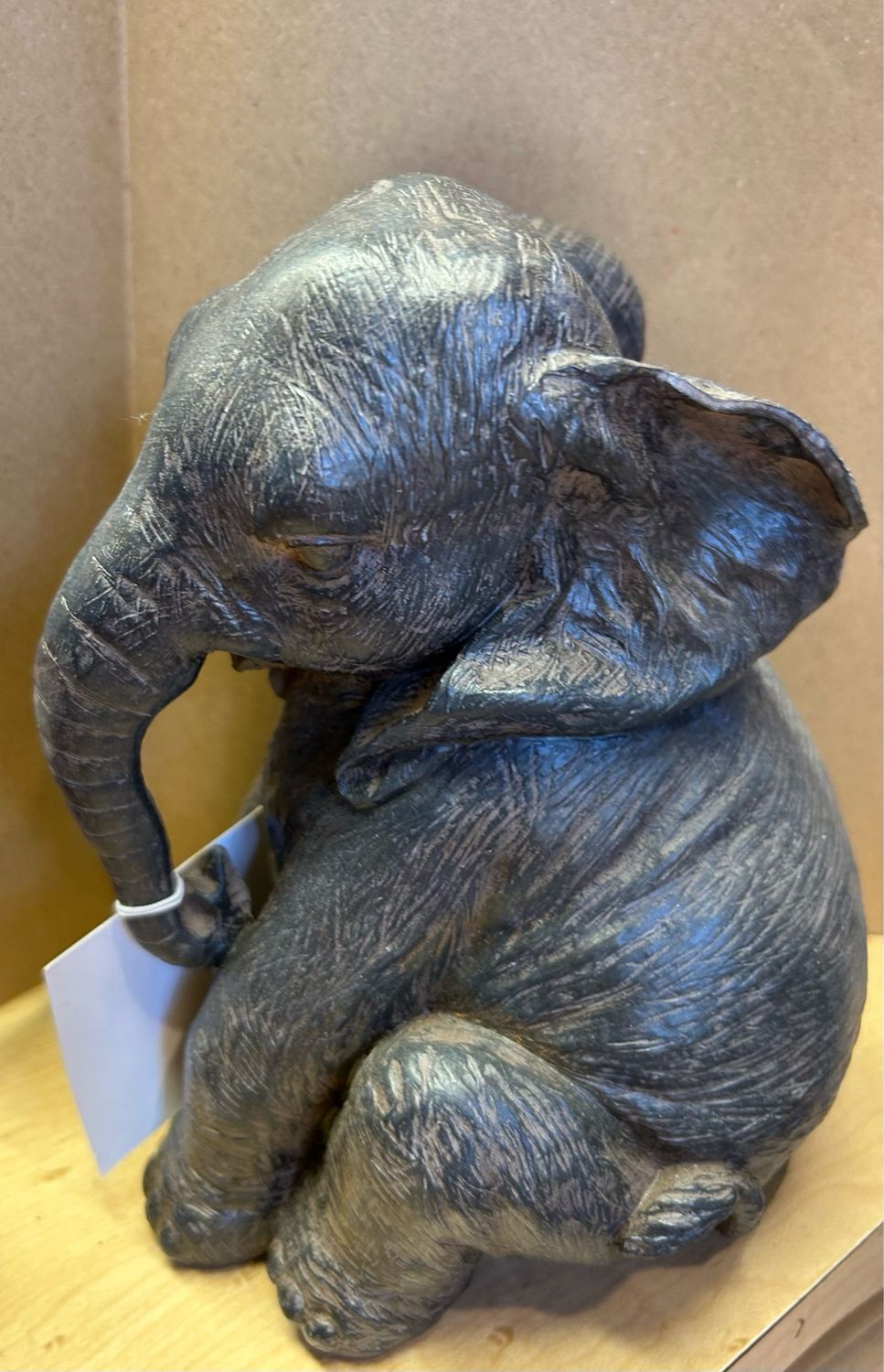 Resin Sitting Elephant