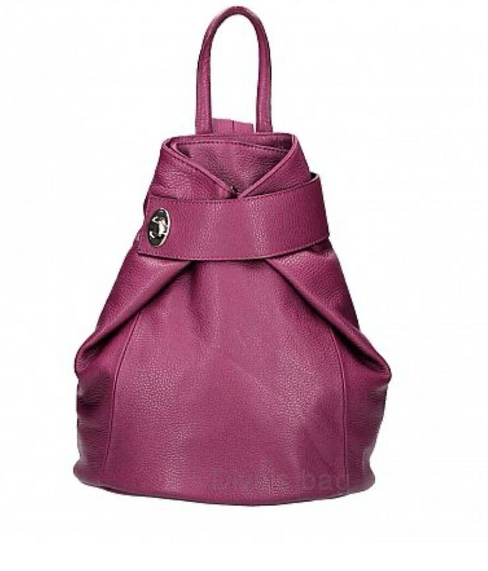 Wine Genuine Butter Soft Leather Back Pack