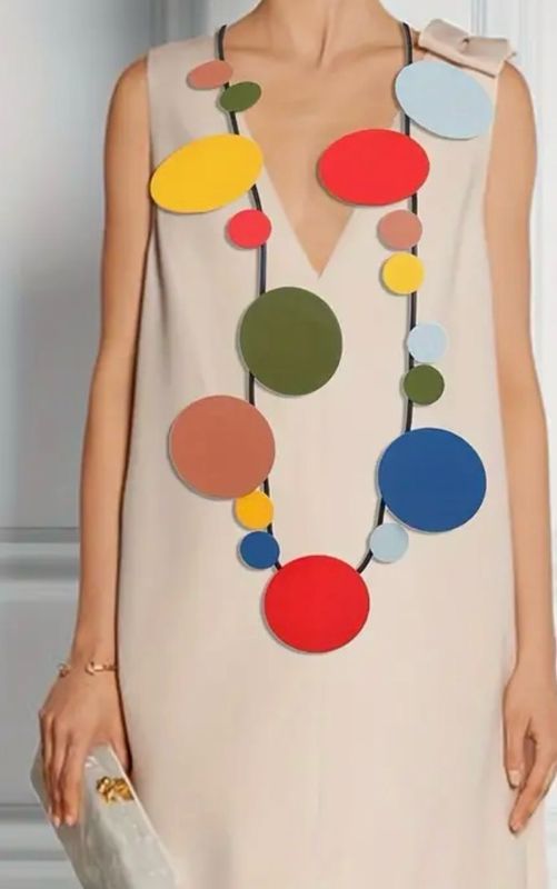 Recycled Rubber And Wooden Necklace