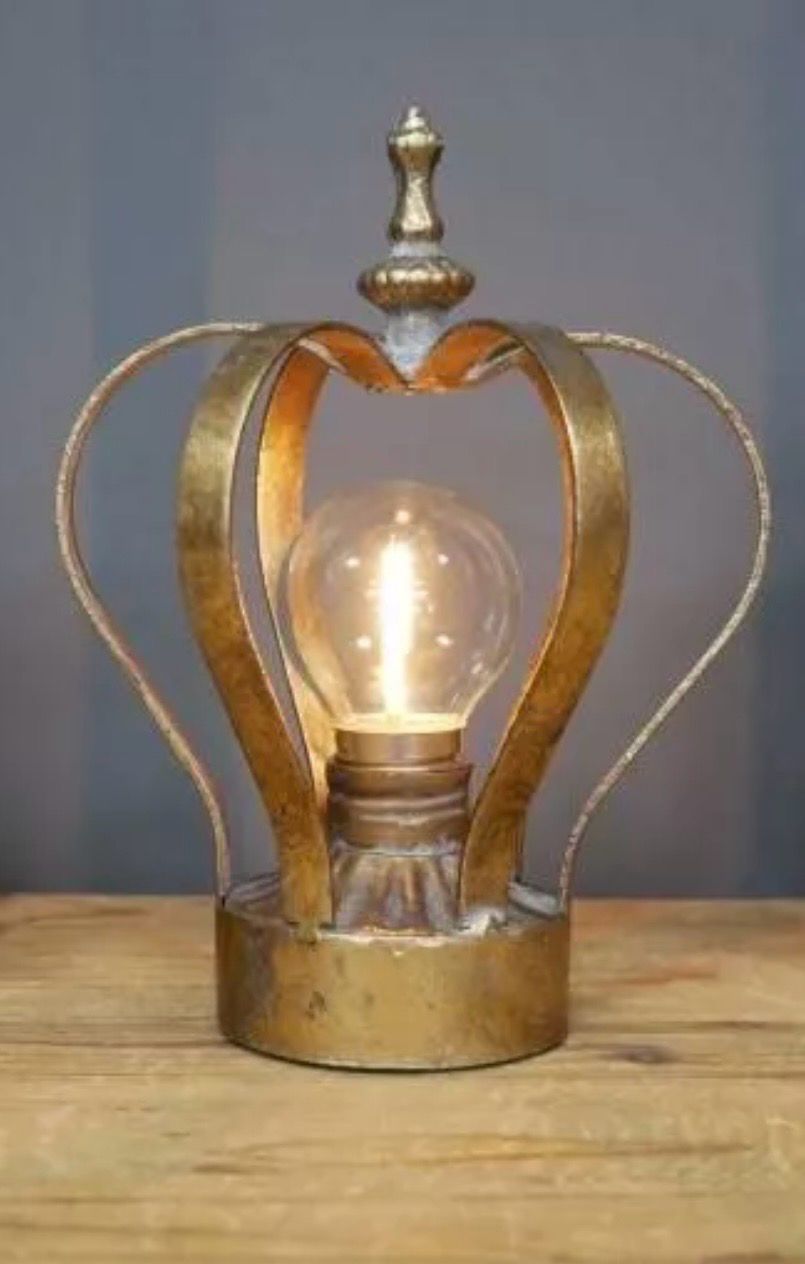 Gold Crown Table Light