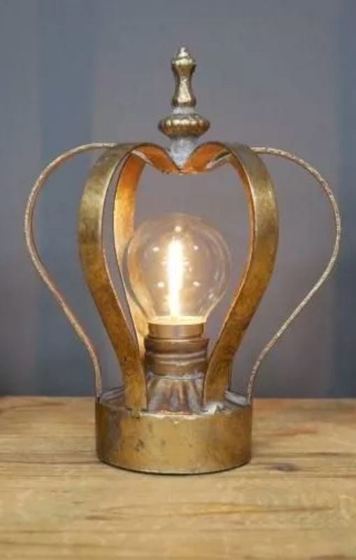 Gold Crown Table Light
