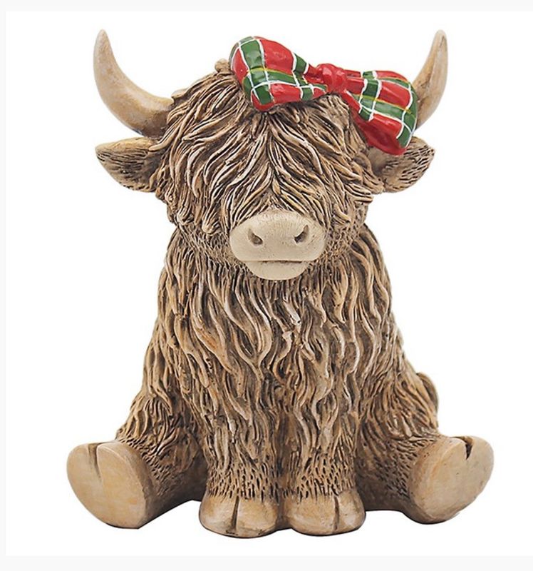 Girl Highland Cow Ornament