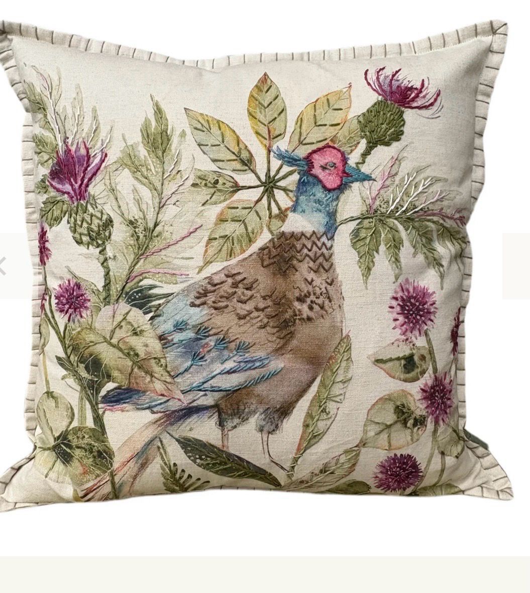 Aquarelle Finlay Pheasant Cushion