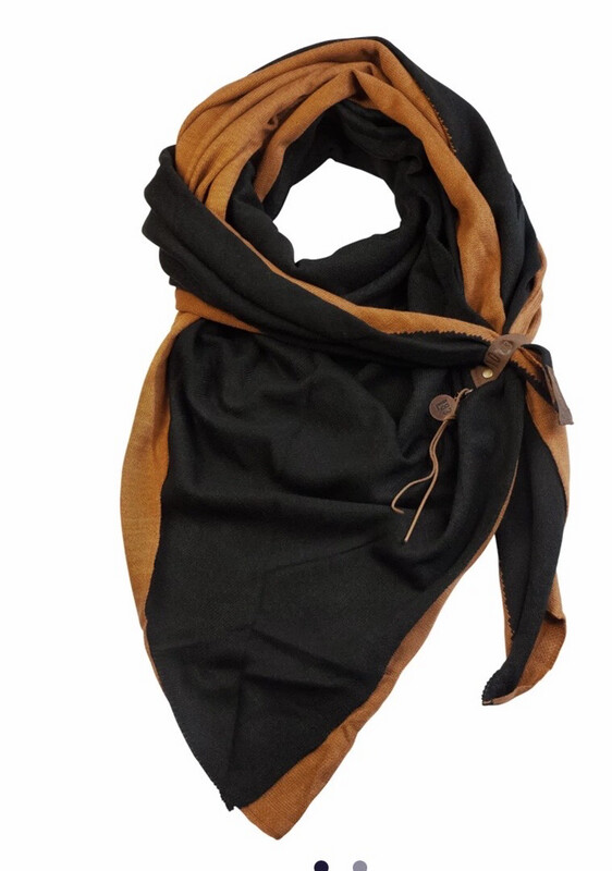 Double Sided Scarf ( Black And Rust)