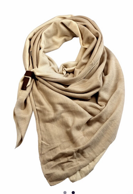 Double Sided Beige And Cream Scarf