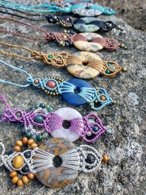 Donut pendant necklaces