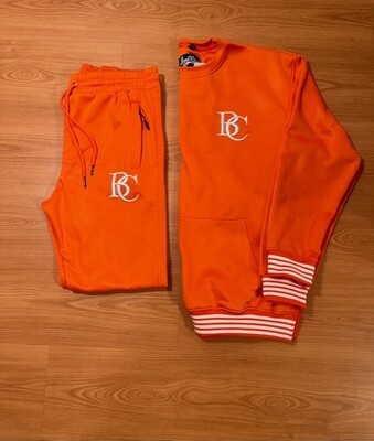 BC Joggers Suit - Orange/White