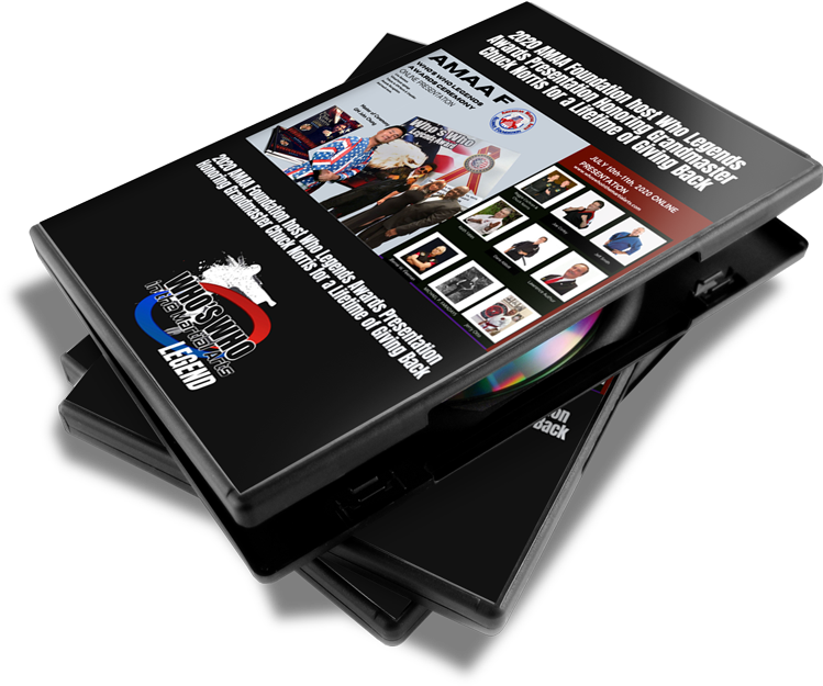 AMAAF Who's Who Legends Awards Inductee Custom Video Presentation Honoring You and Grand Master Chuck Norris