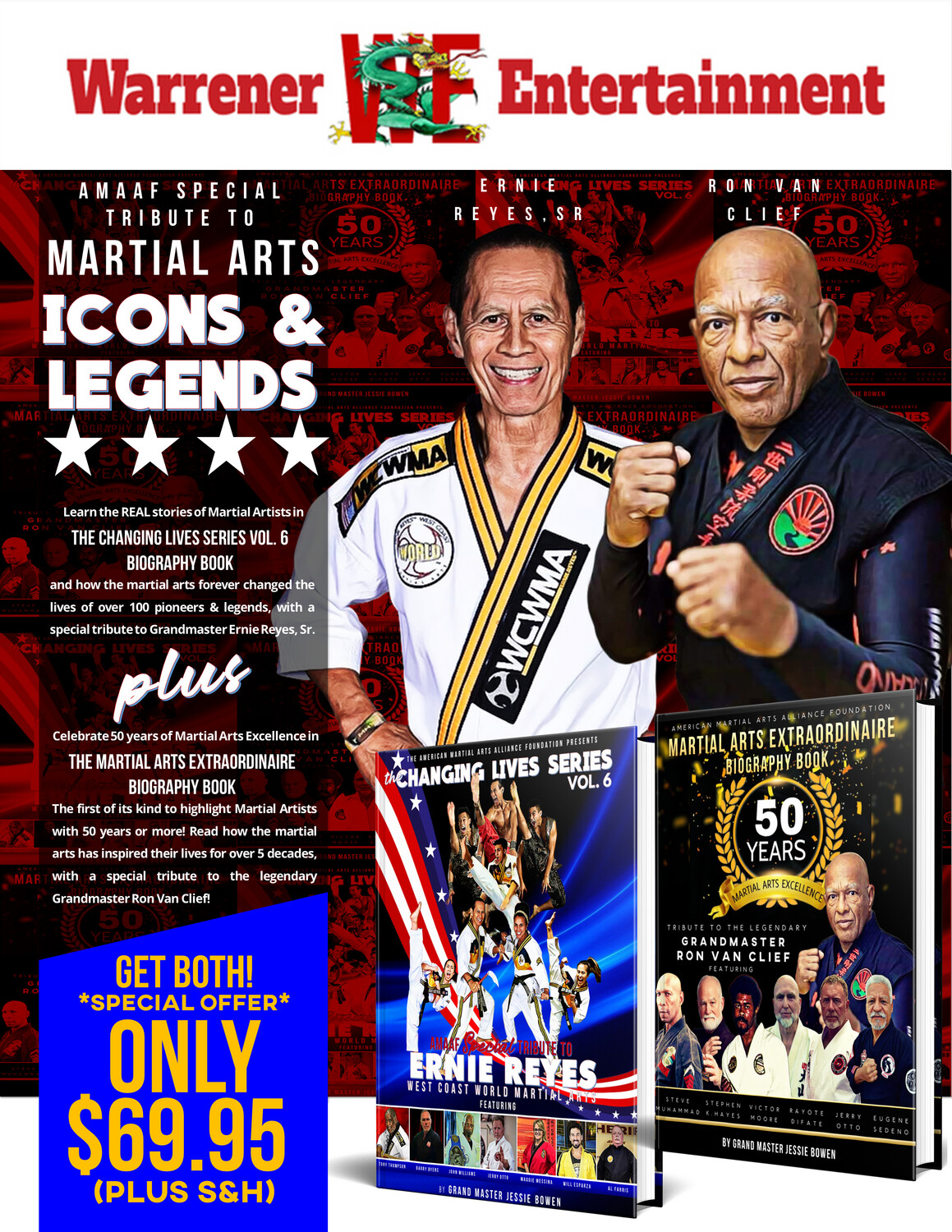 AMAA MARTIAL ARTS ICONS &amp; LEGENDS BIOGRAPHY BOOKS