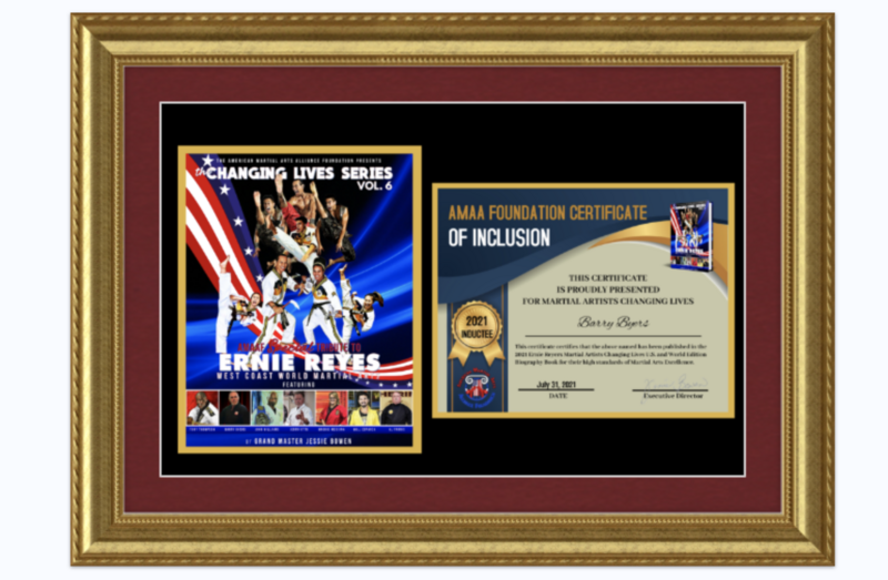 Custom Framed Induction Certificate &amp; Book