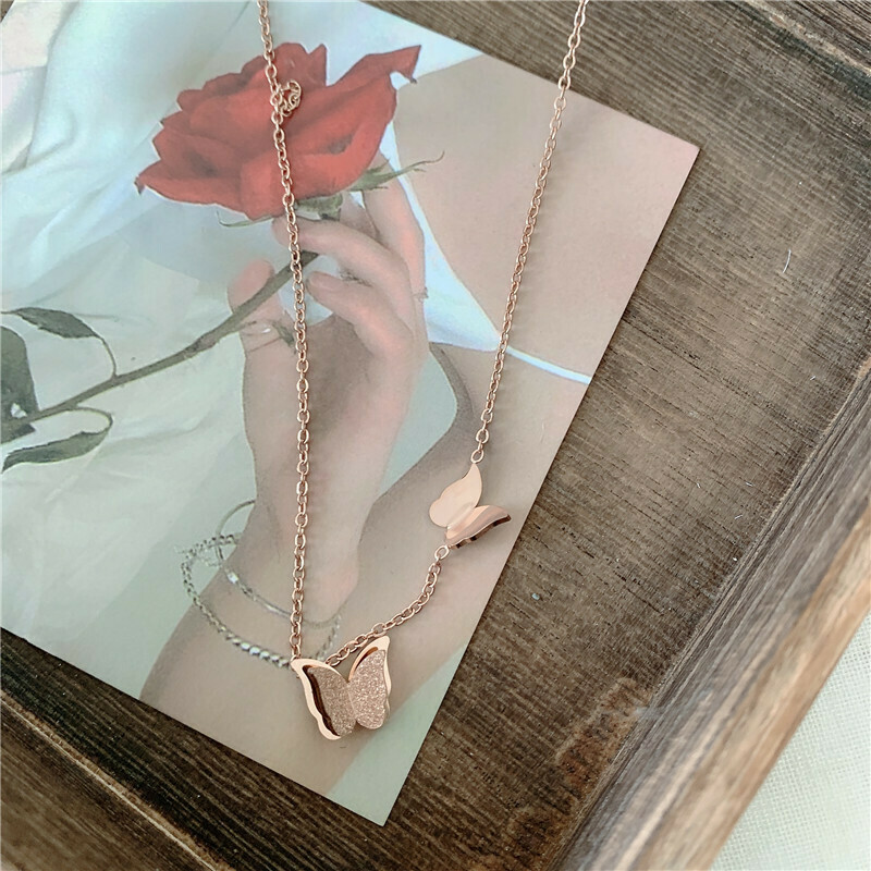 Double butterfly necklace
