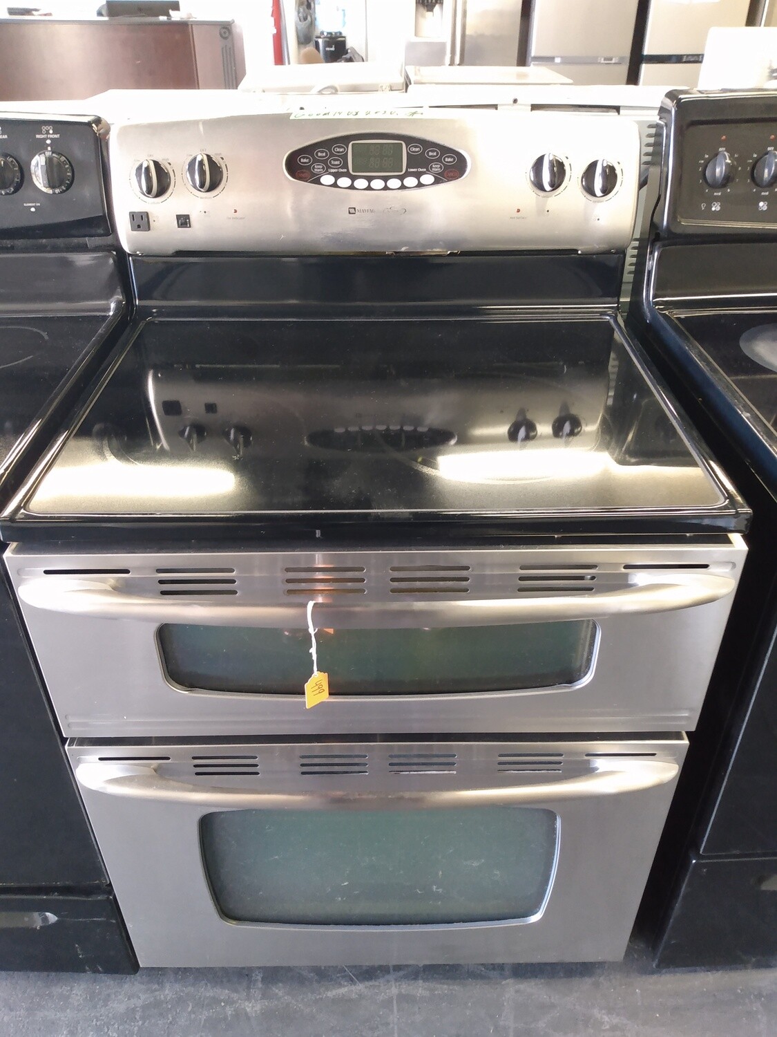 maytag electric smoothtop double oven range precision touch 750 series